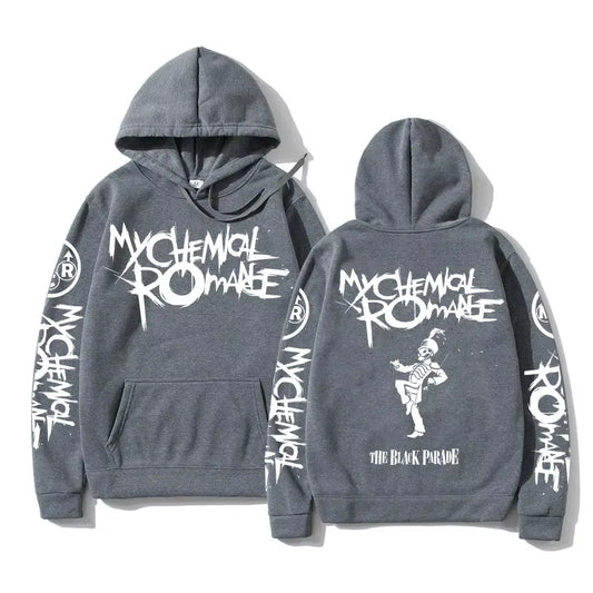 My Chemical Romance Double Sided Graphic Hoodies Streetwear Black Parade Punk Emo Rock Hoodie Men'S Hot Hooded Sweatshirt Tops