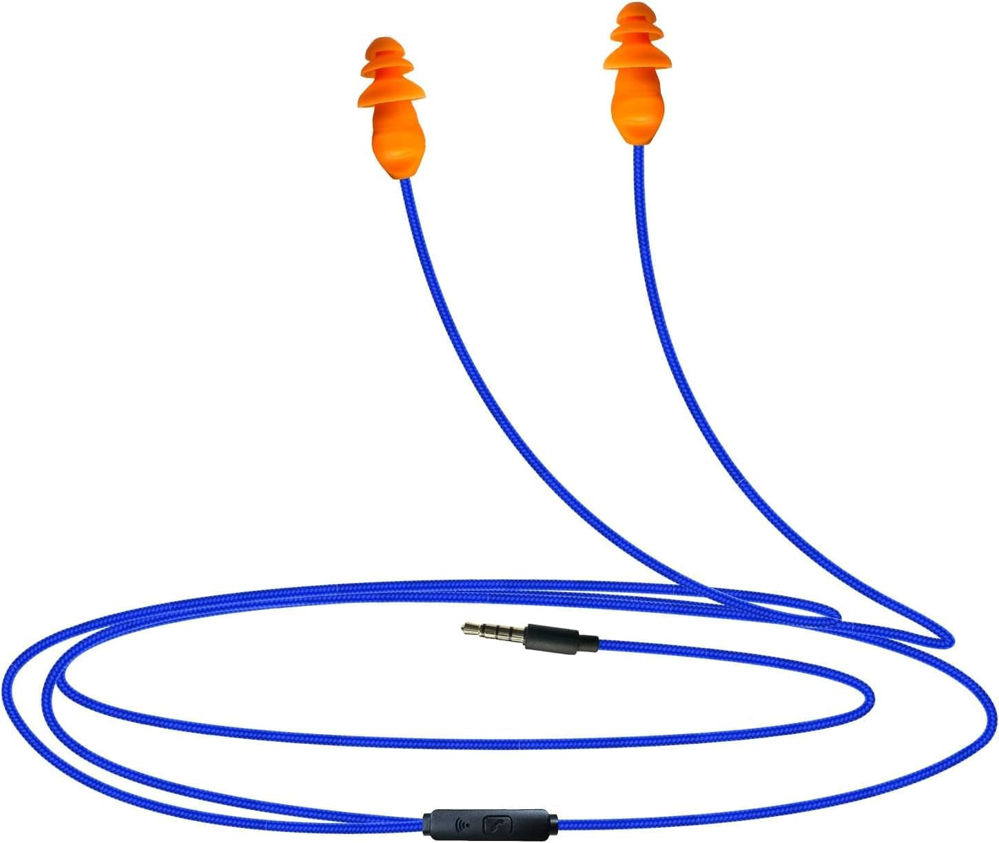 KR10J 27dB NRR Safety Earbuds – 3.5mm Wired Work Headphones with Mic & Noise Reduction