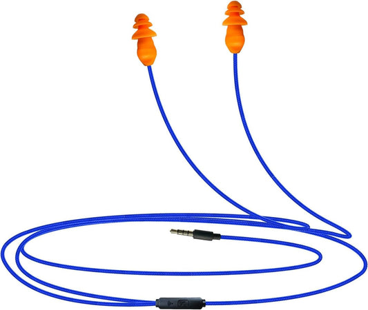 KR10J 27dB NRR Safety Earbuds – 3.5mm Wired Work Headphones with Mic & Noise Reduction