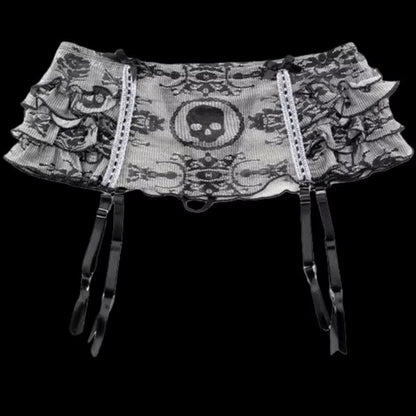 Women’s Y2K Punk Skull Mini Skirt