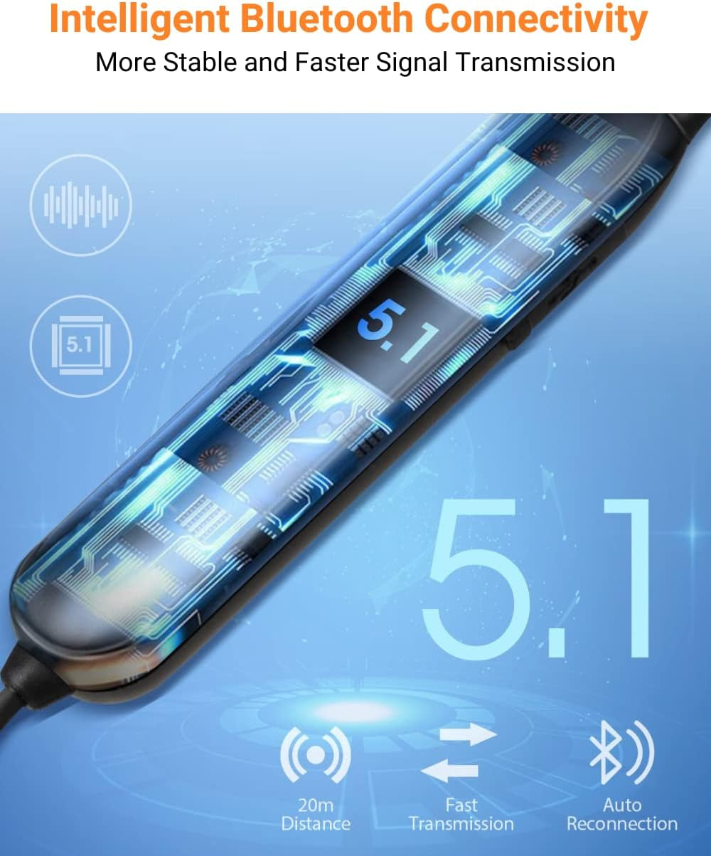 27dB Noise-Reduction Bluetooth Work Earbuds – Neckband Pro