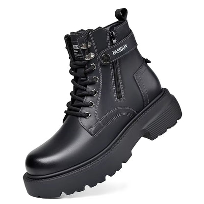 Street-Rider Leather Boots – High-Top Men’s Sneakers with Attitude