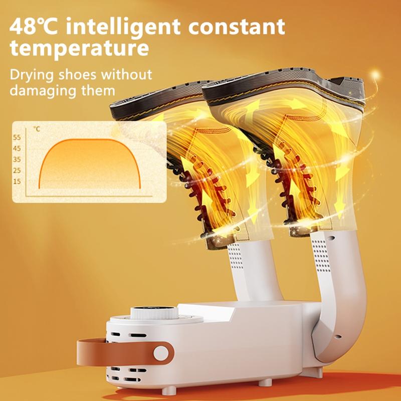 Foldable UV Shoe Dryer, Quick Hot Drying, Smart Temperature Control, Automatic Timer, Portable Home Odor Eliminator, Shoe Dryer Machine