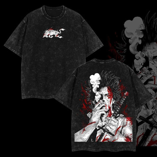 Yami Sukehiro 🕷️ – Black Bulls Darkness Vintage Tee 🖤"
