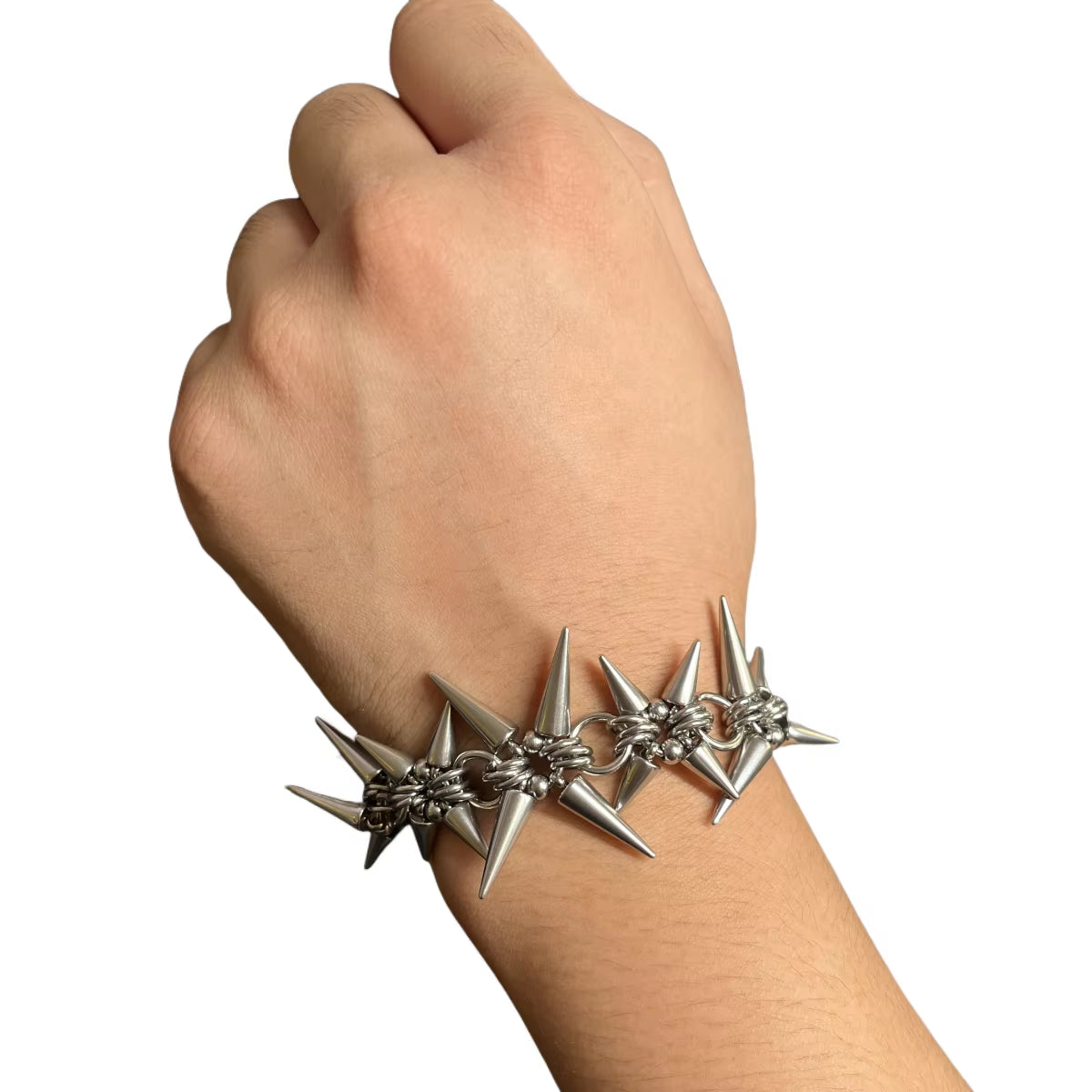 Punk Grunge Rock Rivet Chain Earrings Cool Fashion Handmade Geometric Necklace Goth Charm Jewelry Hip Hop Accessories