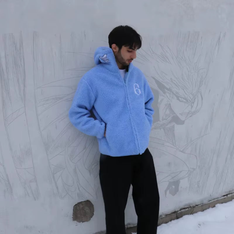 Y2K Emo Harajuku Men Zip Sweater American Style High Street Texture Sweatshirt Oversized Gothic Men Women Solid Color Retro Tops