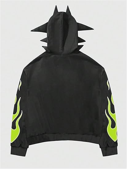 Y2K Gothic Zip-Up Hoodie