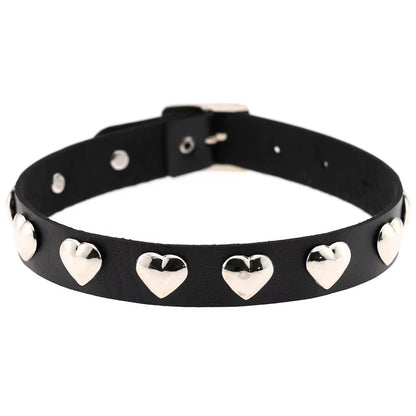 New Harajuku Black Goth Punk Leather Choker Necklaces Women Men Rock Metal Emo Festival Cosplay Party Jewelry Gothic Accessories