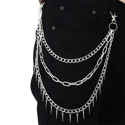 Punk Pants Chains Belt Chain for Man Women Jean Trousers Chains Goth Jewelry Gothic Emo Scene Accessories