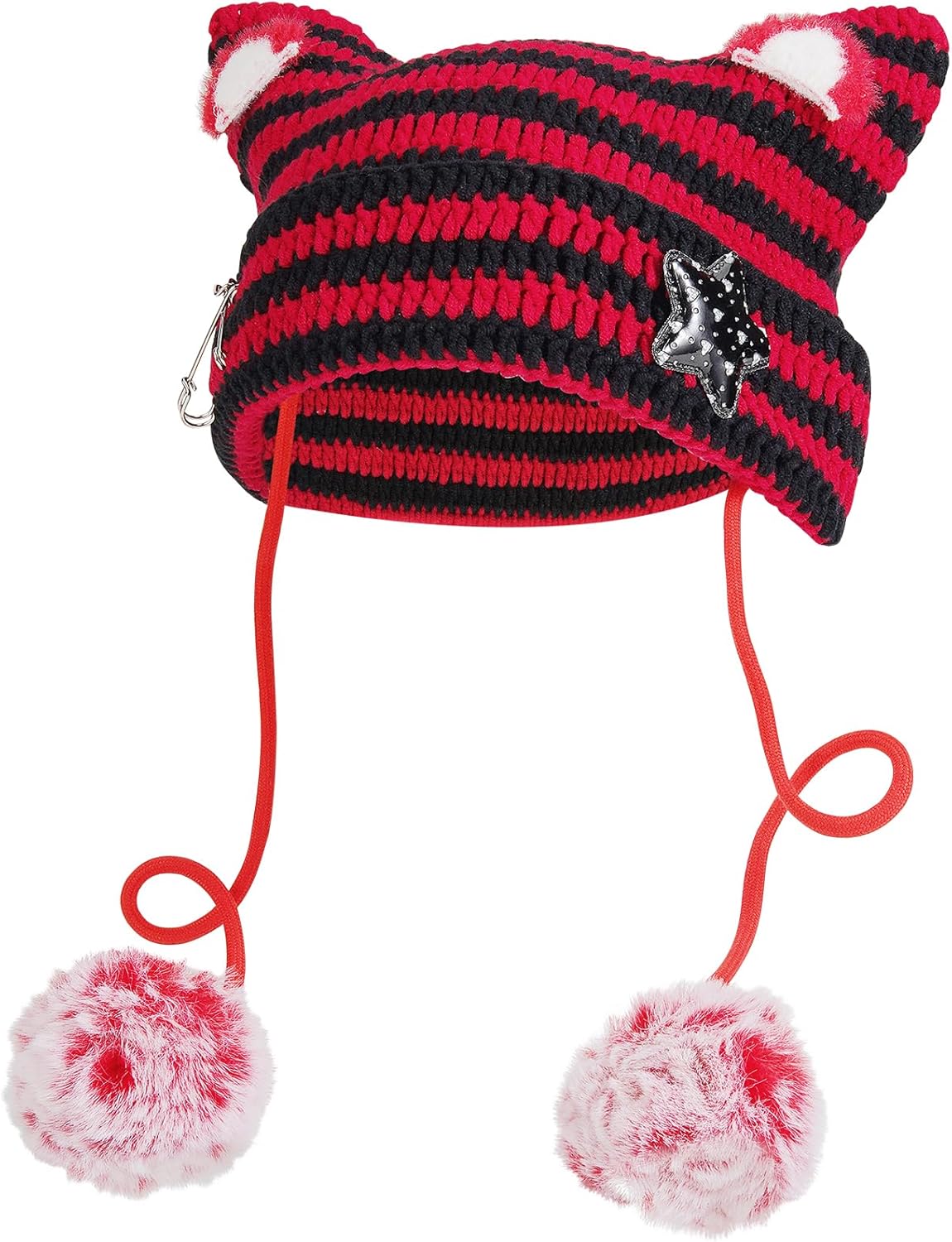 Cat Ear Y2K Beanie 🖤⭐