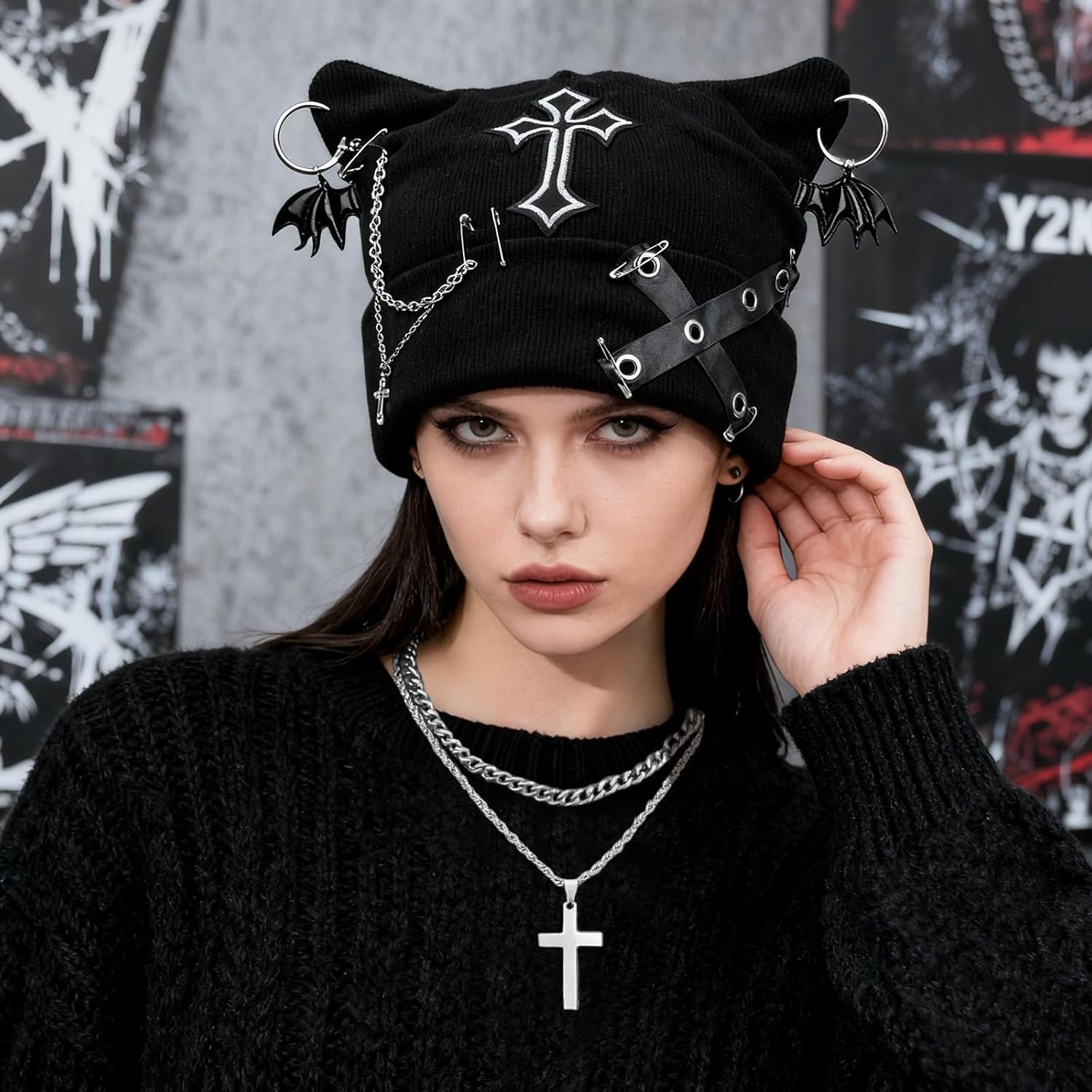 Y2K Grunge 4-Piece Set 😼🖤