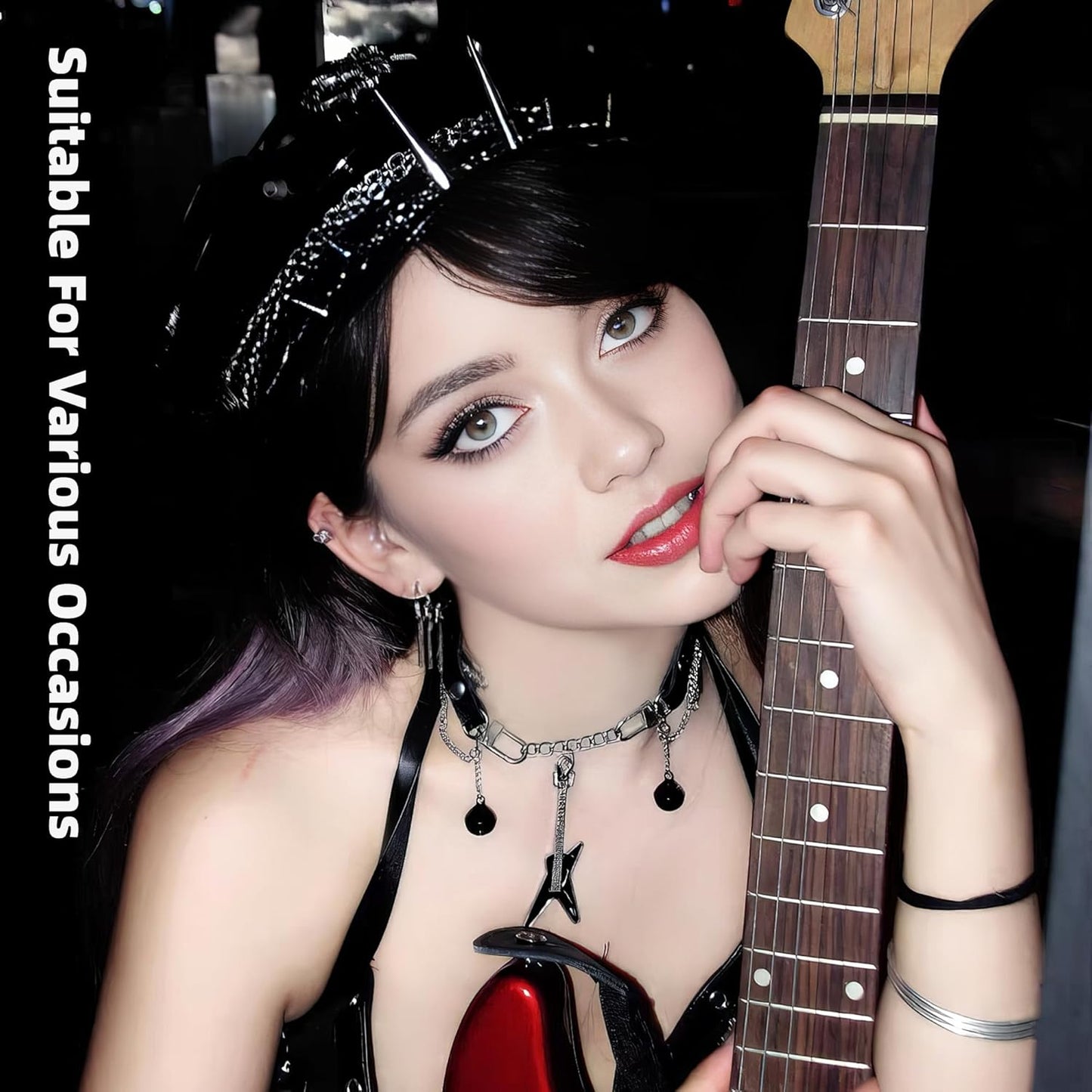 Gothic Emo Guitar Choker 🎸🖤