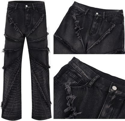 Men’s Gothic Baggy Distressed Jeans 🖤⚡