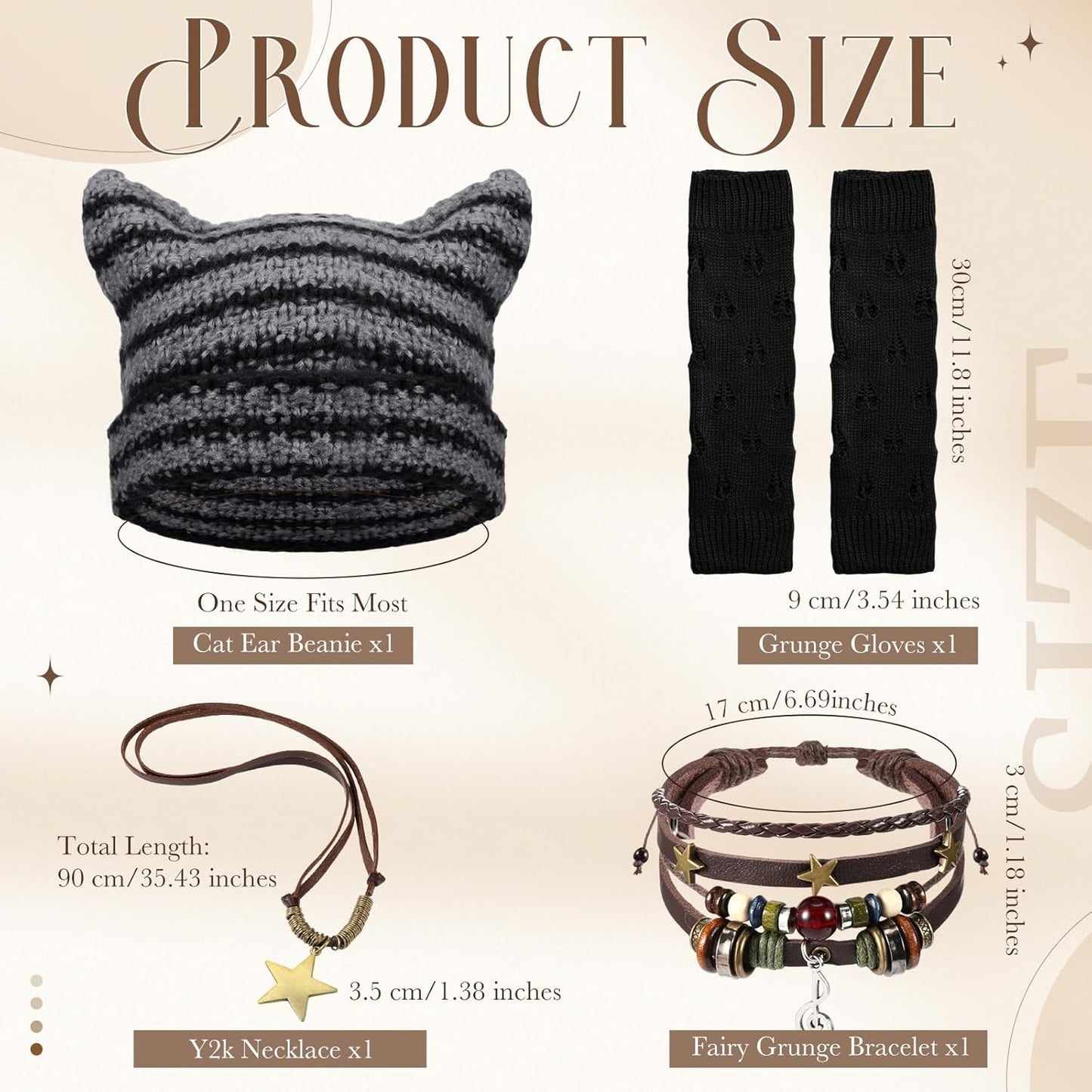 Emo Y2K 4-Piece Set 🖤⭐