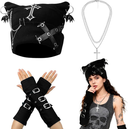 Y2K Grunge 4-Piece Set 😼🖤