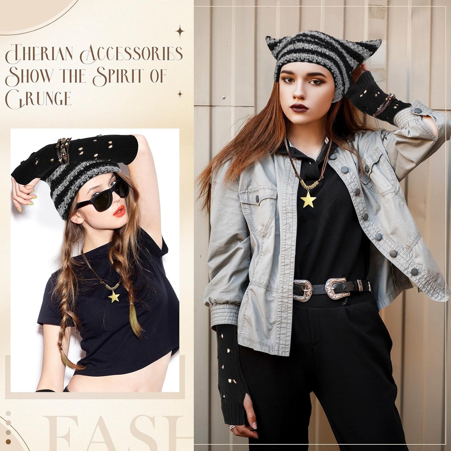 Emo Y2K 4-Piece Set 🖤⭐