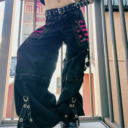 Emo Punk Y2K Wide Leg Pants 🖤✨