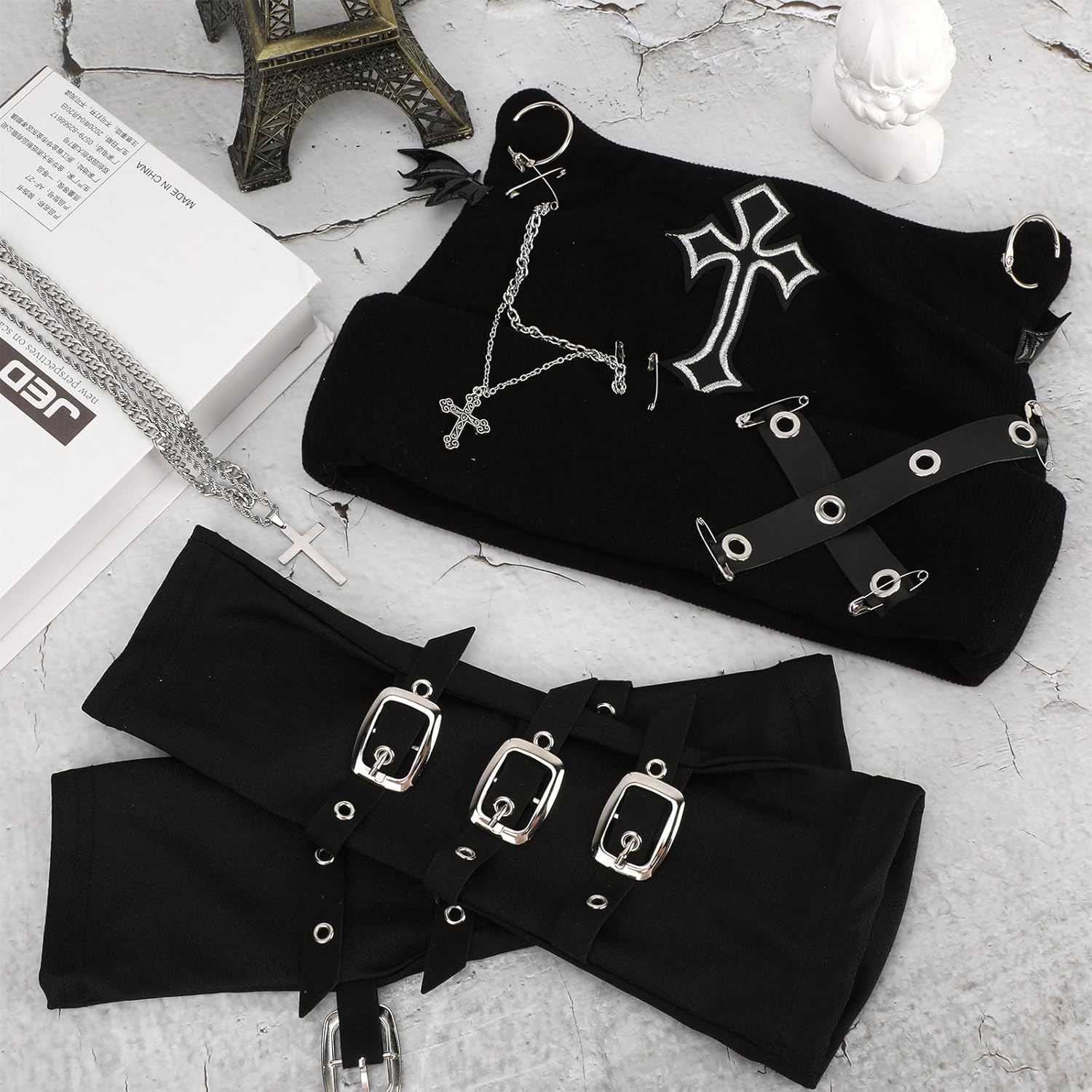 Y2K Grunge 4-Piece Set 😼🖤