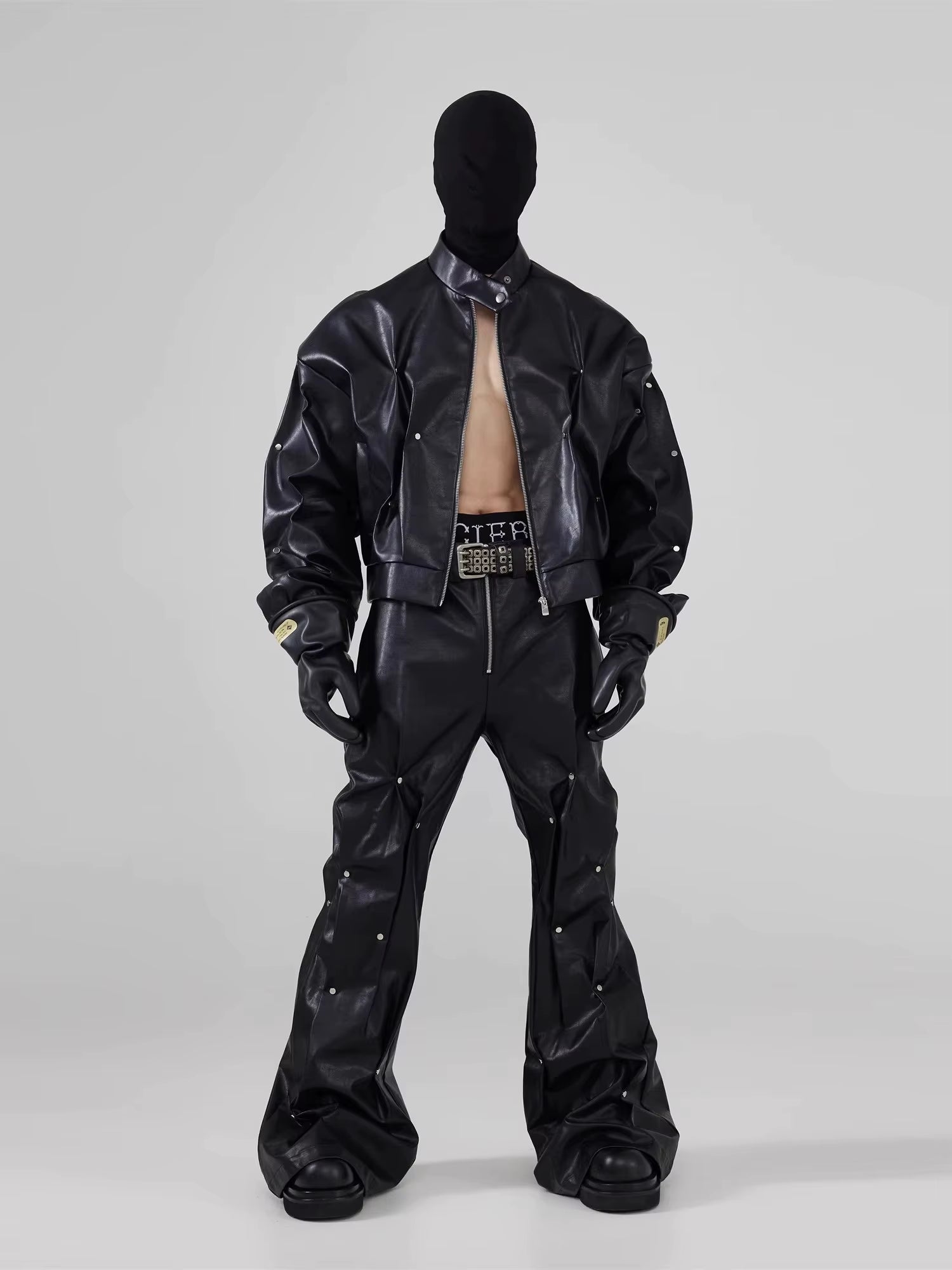 🖤 Men’s Luxury PU Leather Jacket — Rivet Streetwear 2025 ⚡