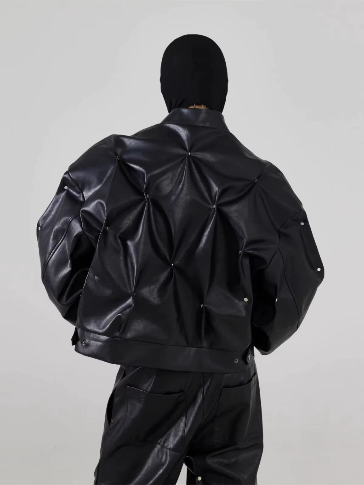 🖤 Men’s Luxury PU Leather Jacket — Rivet Streetwear 2025 ⚡