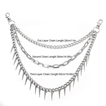 Punk Pants Chains Belt Chain for Man Women Jean Trousers Chains Goth Jewelry Gothic Emo Scene Accessories