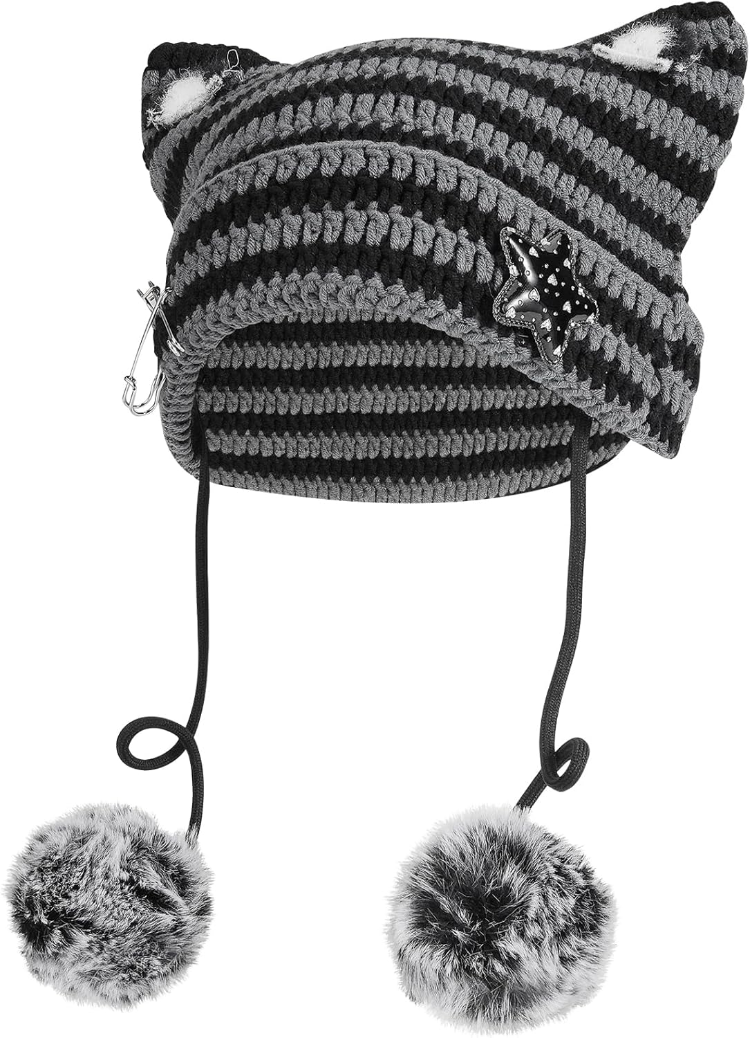 Cat Ear Y2K Beanie 🖤⭐