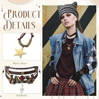 Emo Y2K 4-Piece Set 🖤⭐