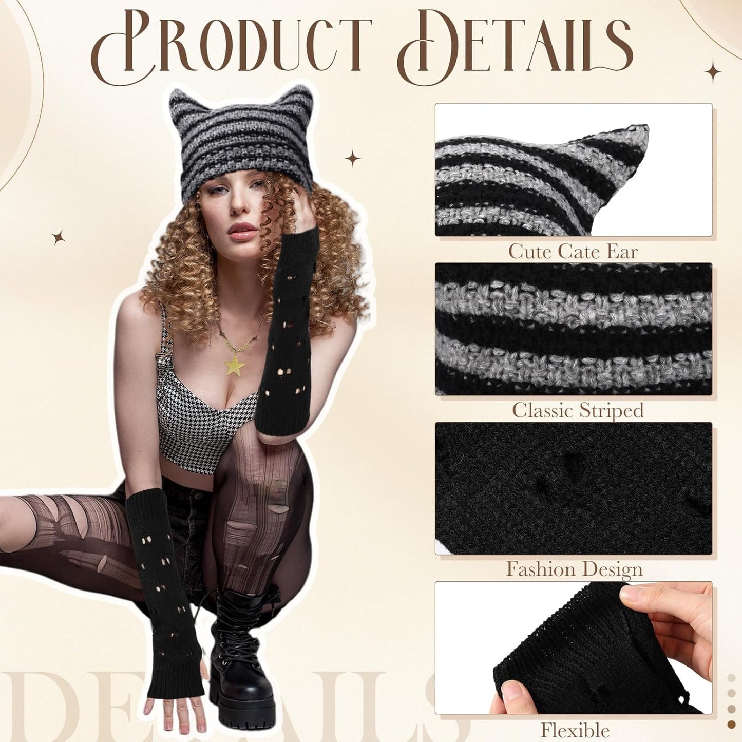 Emo Y2K 4-Piece Set 🖤⭐