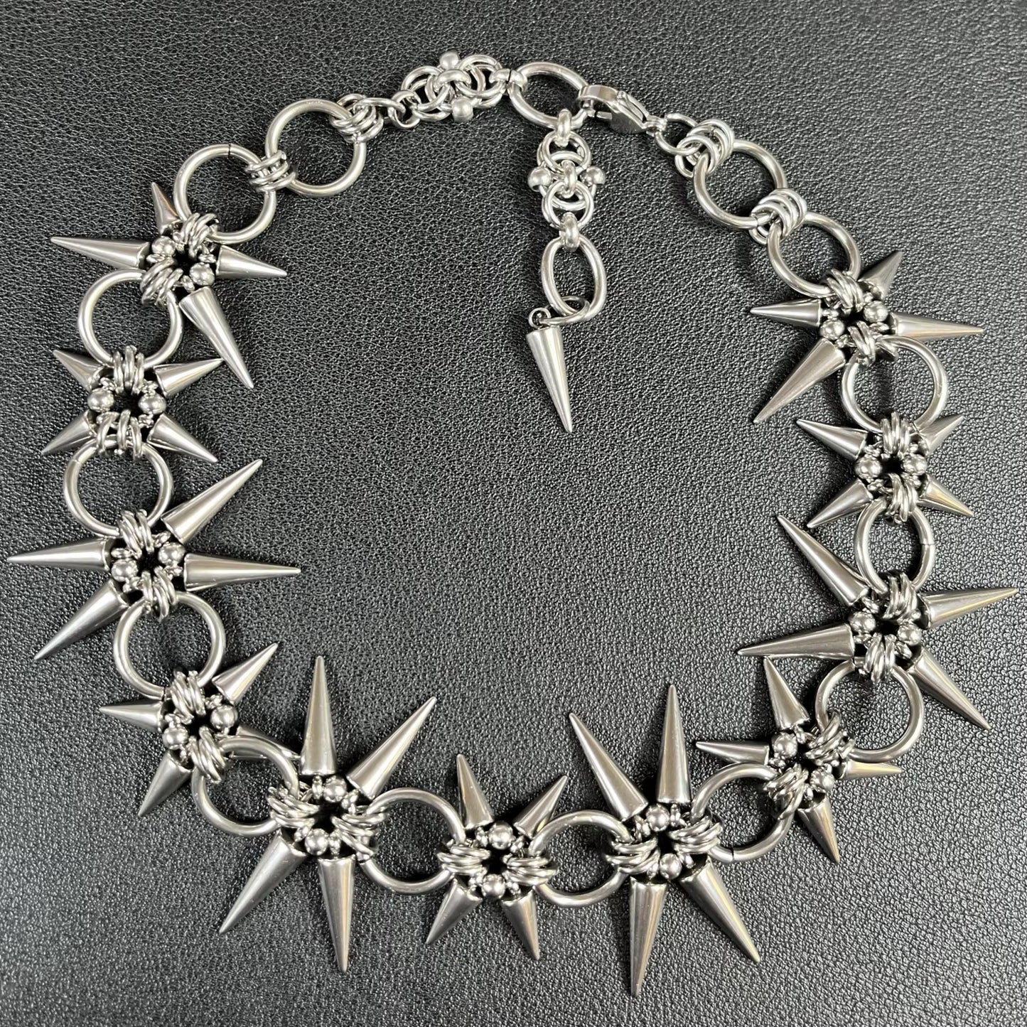 Punk Grunge Rock Rivet Chain Earrings Cool Fashion Handmade Geometric Necklace Goth Charm Jewelry Hip Hop Accessories