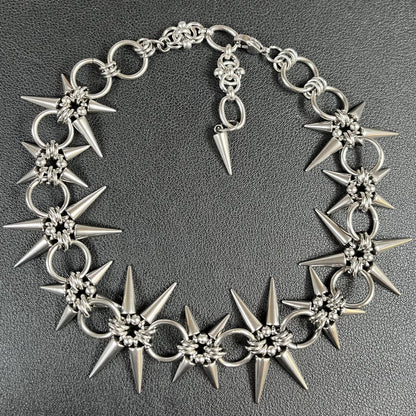 Punk Grunge Rock Rivet Chain Earrings Cool Fashion Handmade Geometric Necklace Goth Charm Jewelry Hip Hop Accessories