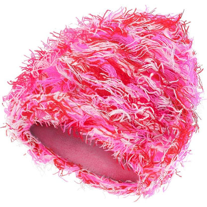 “Emo Distressed Beanie 🖤 Fuzzy Knit Winter Cap Unisex”