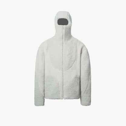 🖤 Fleece Tech Hooded Jacket — Minimal Y2K Streetwear Warmth ⚡