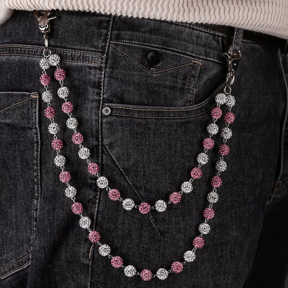 💎 Street Chain Accessory — Hip-Hop Beaded Waist & Jeans Chain 🔗