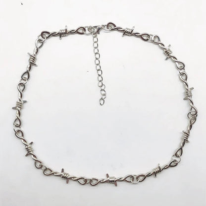 Razor Chains 🖤⚔ Gothic Barbed Wire Choker"