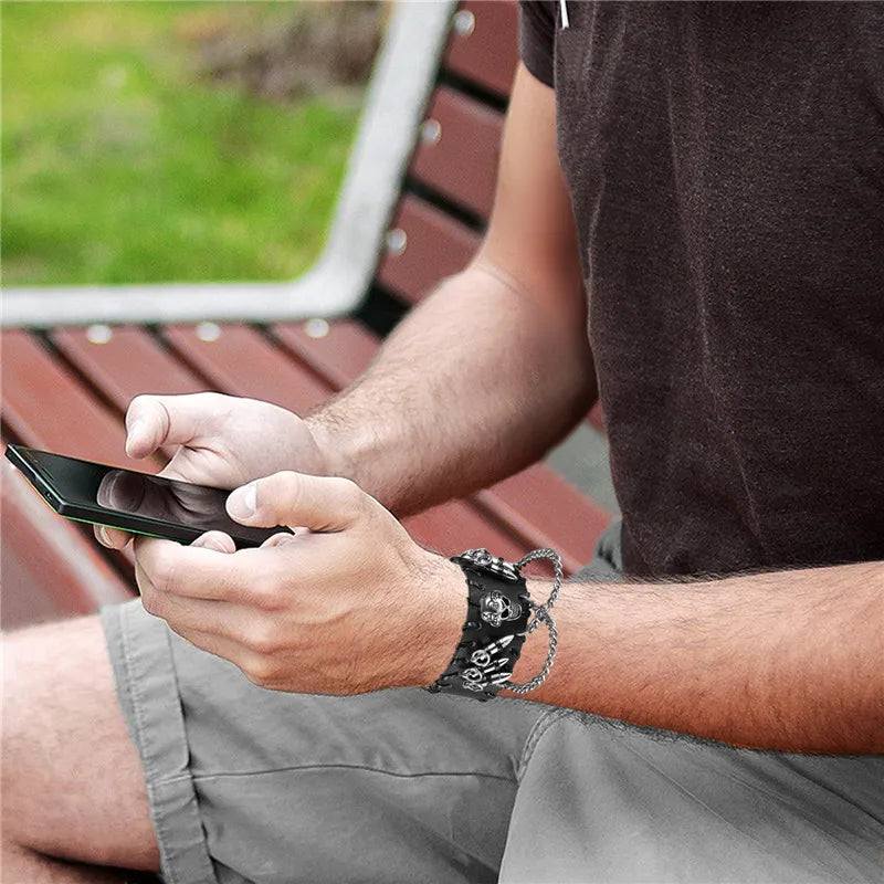 🖤 Emo Skull Bracelet ✝️