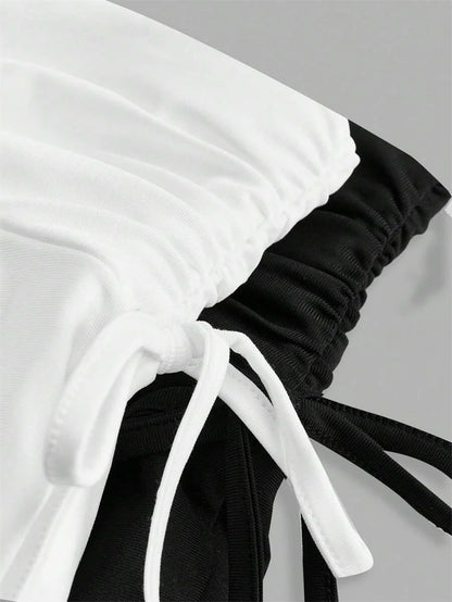 2025 New Solid Color Skirt Women Summer Fashion Outdoor Versatile High Waist Slim Fit Elastic Waist Short Skirt Goods in Stock