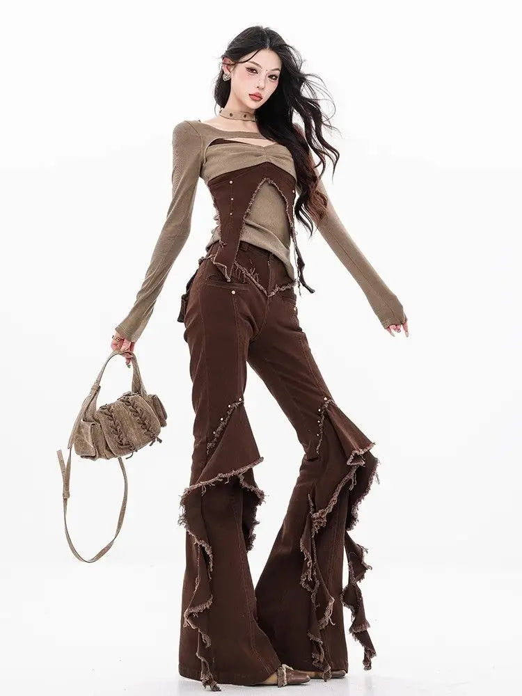 ​​Jeans Vintage Mujer 2025 – Tiro Alto & Pierna Flare