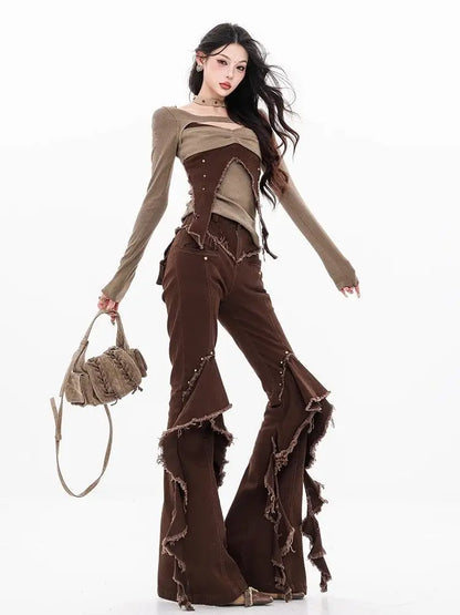 ​​Jeans Vintage Mujer 2025 – Tiro Alto & Pierna Flare