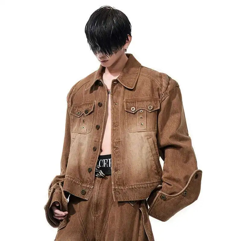 Elevate Your Casual Style with Our Men's High Street Denim Set