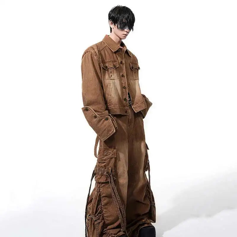 Elevate Your Casual Style with Our Men's High Street Denim Set