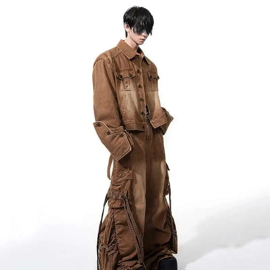 Elevate Your Casual Style with Our Men's High Street Denim Set