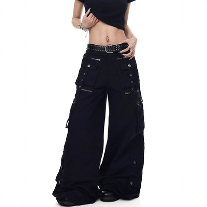 Unisex Punk Deconstructed Cargo Pants