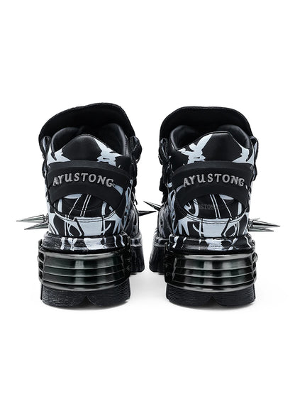 Motorcycle Boots Rivet Platform Sneakers Gothic Punk Rock Chic Ankle Boots Sexy Camouflage New