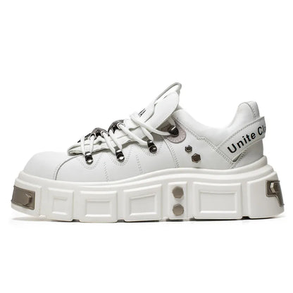 New Large Size Men'S Muffin Bottom Punk Shoes Fashion Platform Light Men'S Shoes Comfortable Casual Sports Shoes Men Sneakers