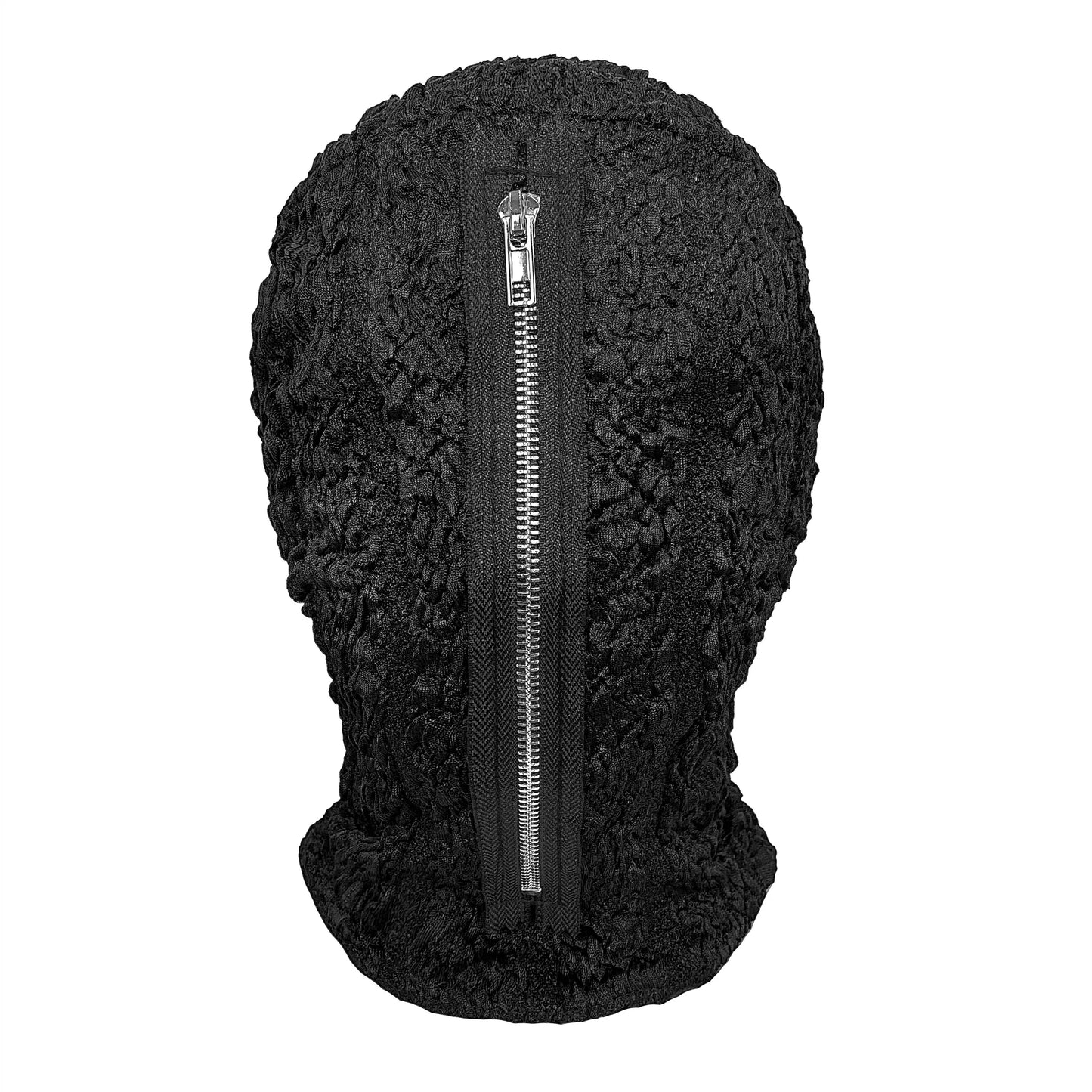 Zipper Techwear Style Breathable Elastic Knitted Full Face Mask Men Women Hip Hop Punk Rock Hat Headgear Cosplay Costume
