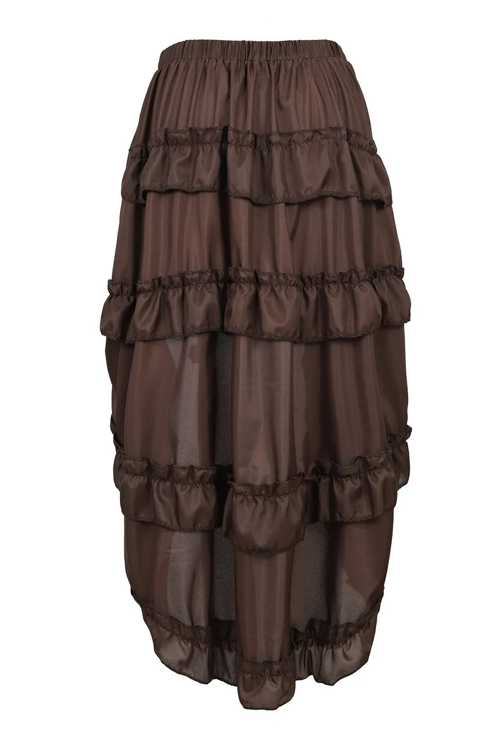 Dark Elegance Skirt 🖤 Gothic High-Low Corset Ruffle Design