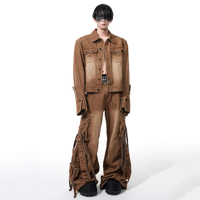 Elevate Your Casual Style with Our Men's High Street Denim Set