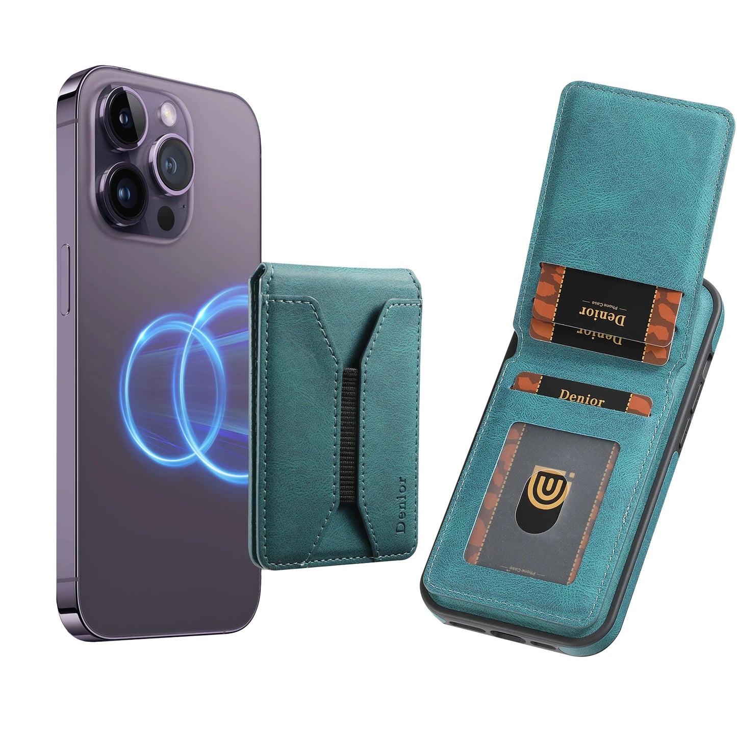 Elevate Your Style with the Magnetic Leather Wallet Phone Holder | Compatible with MagSafe for iPhone 11–17 Pro/Pro Max/Plus