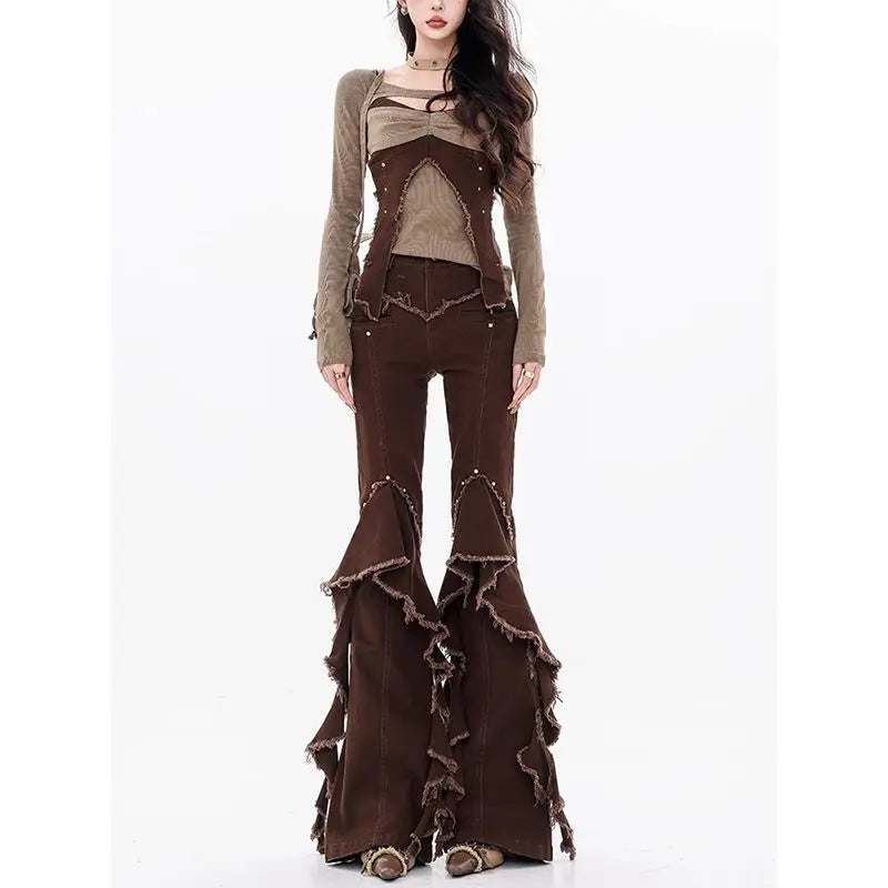 ​​Jeans Vintage Mujer 2025 – Tiro Alto & Pierna Flare