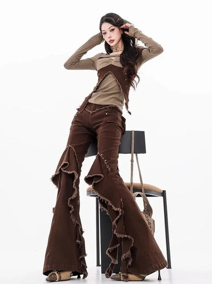 ​​Jeans Vintage Mujer 2025 – Tiro Alto & Pierna Flare